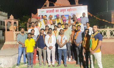 भाजयुमो जिला कोषाध्यक्ष बगेड़िया द्वारा आयोजित कार्यक्रम में सैनिकों का हुआ सम्मान