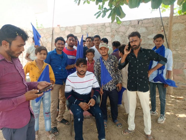 धानसा में अंबेडकर जयंती पर निकाली रैली,  माल्यार्पण कर नमन किया