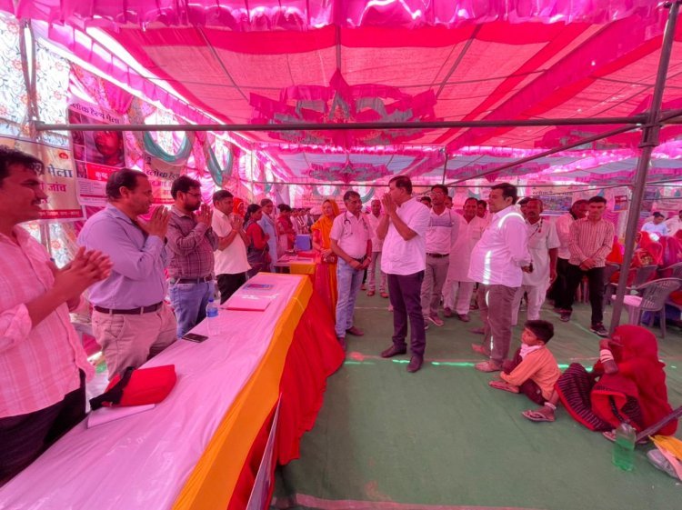 गिड़ा में ब्लॉक हैल्थ मेले का पूर्व मंत्री चौधरी ने किया शुभारम्भ