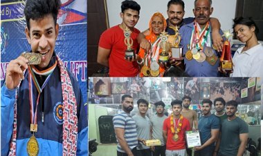 अंतरराष्ट्रीय पावर लिफ्टर सागर वर्मा का भव्य स्वागत