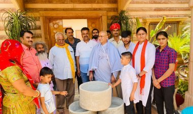 संत रामप्रसाद जी महाराज के सानिध्य में कामधेनु सेना के जलकुंड अभियान का शुभारंभ किया