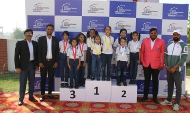 विद्यालय स्तरीय खेल दिवस: स्कूल में मनाया खेल दिवस