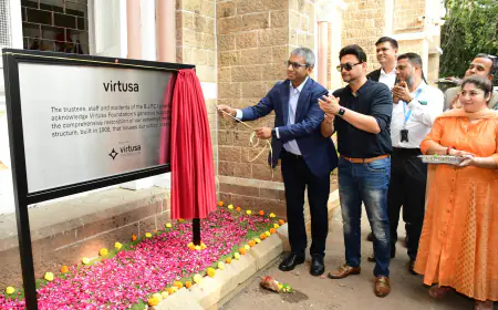 वर्चुसा कॉर्पोरेशन और बी.जे.पी.सी. इन्स्टिट्यूशन के ट्रस्टियों ने पुरूद्धारित ऐतिहासिक संस्थान का उद्घाटन किया