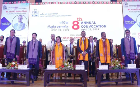 आईआईएम संबलपुर के 8वें वार्षिक दीक्षांत समारोह में 236 विद्यार्थियों को  प्रदान की गई डिग्रियां