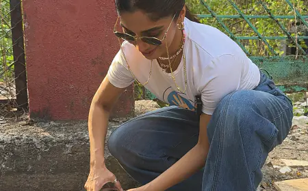 भूमि पेडनेकर ने जानवरों और पक्षियों को गर्मी से बचाने के लिए कई वाटर बाउल लगाए