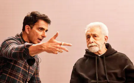 सोनू सूद ने 'फतेह' के सेट से नसीरुद्दीन शाह के साथ बीटीएस तस्वीरें साझा किया