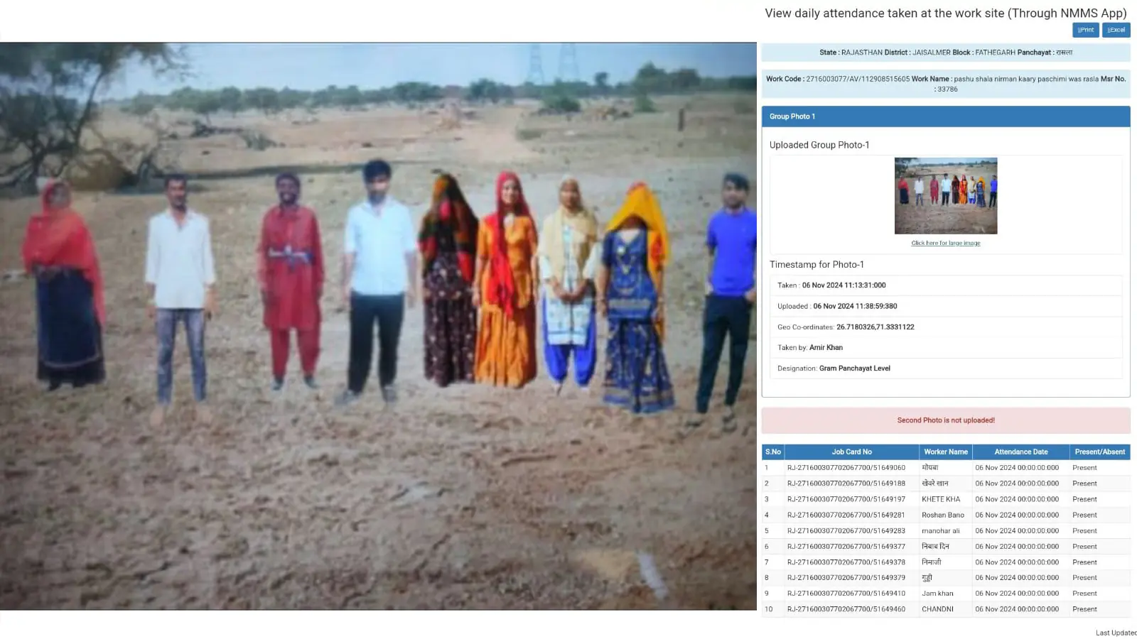 जैसलमेर: फतेहगढ़ पंचायत समिति की रासला ग्राम पंचायत में फर्जी हाजिरी का Photoshop खेल, मनरेगा श्रमिकों की मेहनत पर सवाल