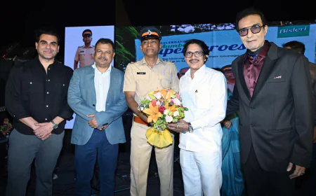 सैकड़ों पुलिसकर्मियों की मौजूदगी में रॉनी रोड्रिग्स ने मनाया पुलिस इंस्पेक्टर विजय मड़ाए का रिटायरमेंट और जन्मदिन