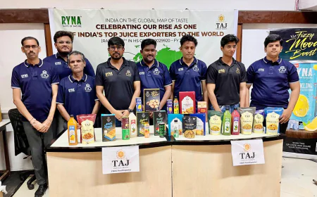 ताज इंडियन ग्रुप अपने परिचालन के पहले वर्ष में ही भारत के शीर्ष 4 जूस निर्यातकों में हुआ शामिल   