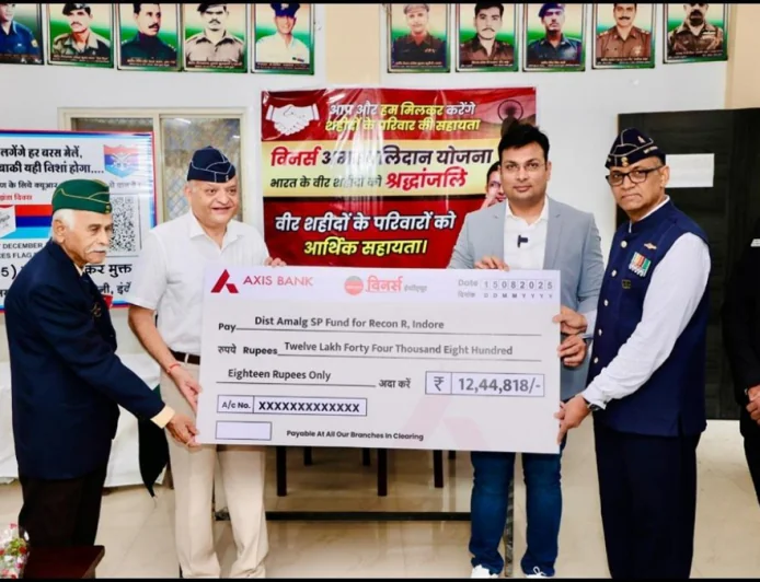 विनर्स इंस्टीट्यूट ने शहीद परिवारों के लिए 12.44 लाख रुपये का योगदान दिया